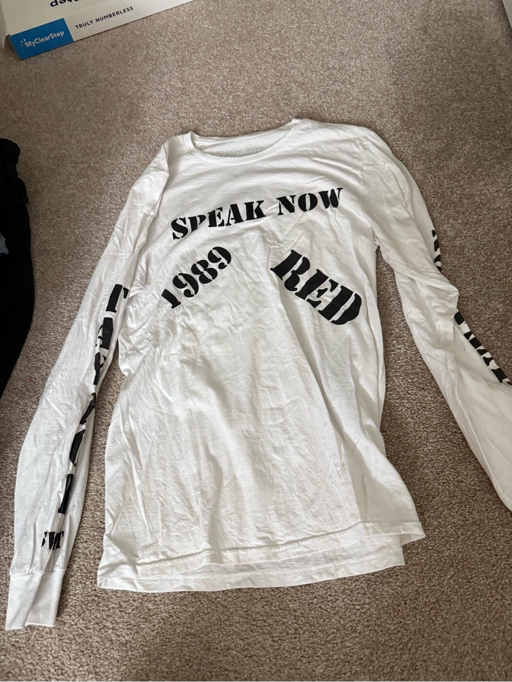 Taylor Swift eras White Long-Sleeve Graphic Shirt